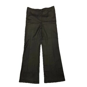 Akris Punto Wide Leg Wool Pants Sz 4 Black Career Office